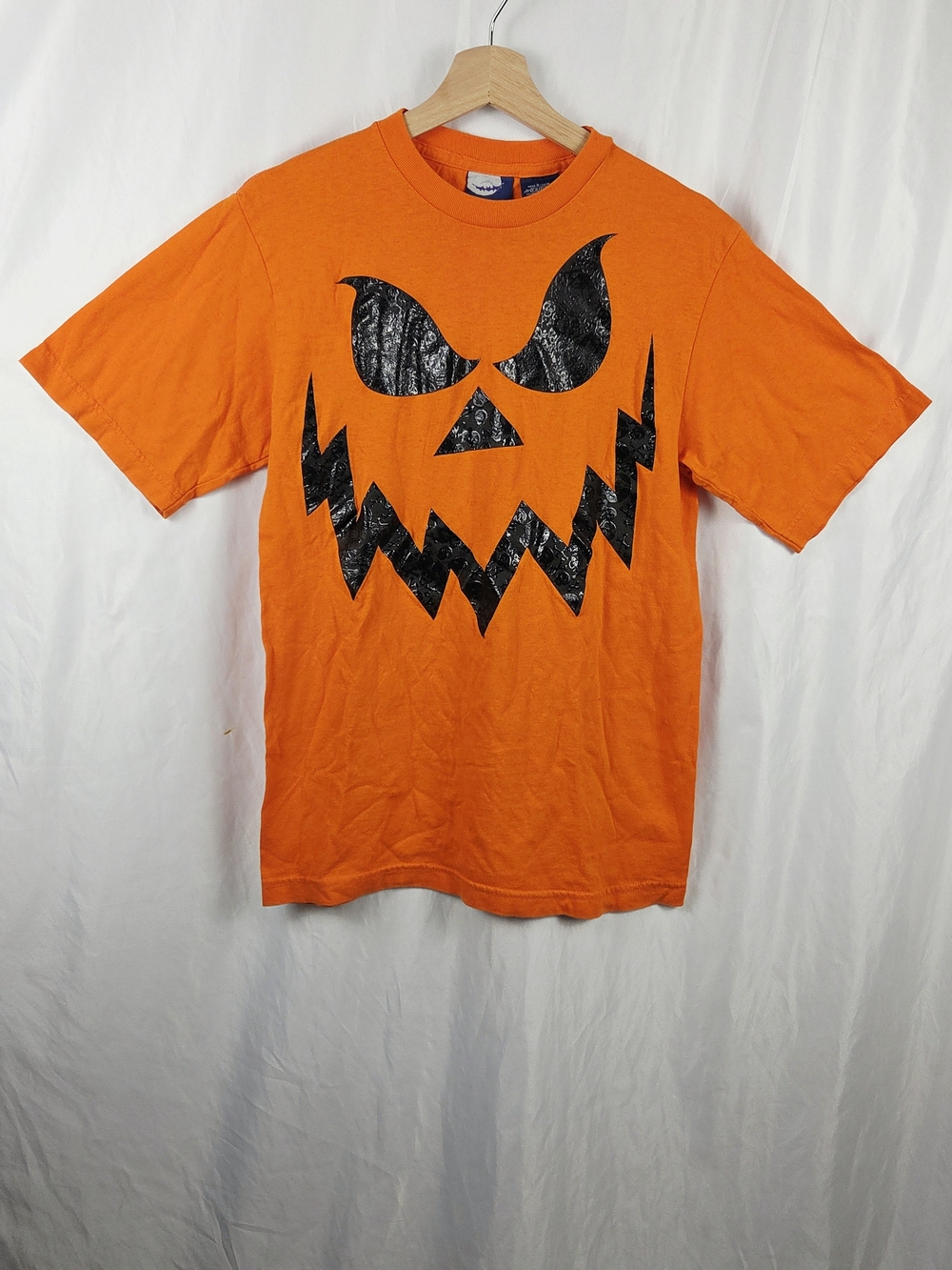 Men's Halloween Jack O Lantern Pumpkin Face Halloween Costume T-Shirt Size Small